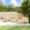 vidaXL 10 Piece Garden Lounge Set Solid Wood Pine