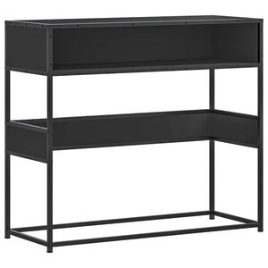 vidaXL Console Table Black 90x35x80 cm Engineered Wood