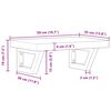 vidaXL Basin Shelf Wall Mounted Steel and Solid Wood Beech