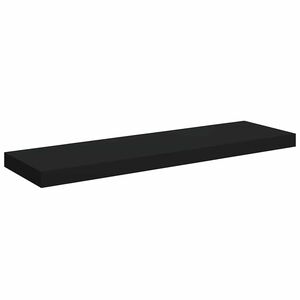 vidaXL Floating Wall Shelf Black 80x23.5x3.8 cm MDF