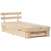 vidaXL Bed Frame with Headboard Natural 100 x 200 cm Solid Pine Wood