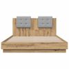 vidaXL Bed Frame with Headboard with Storage Artisan Oak 120 x 200 cm