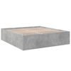 vidaXL Bed Frame without Mattress Concrete Grey 200x200 cm