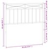 vidaXL Metal Replace Headboard Black 90 cm
