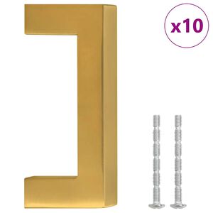 vidaXL Cabinet Handles 10 pcs Gold 64 mm Stainless Steel