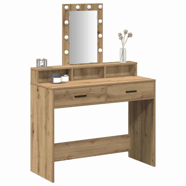 vidaXL Dressing Table Brown 100 x 41 x 140 cm Engineered Wood