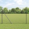 vidaXL Fence Post Grey 25 x 1.6 m (13 mm mesh) Steel and PVC