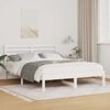 vidaXL Bed Frame with Headboard White 120 x 190 cm Solid Pine Wood