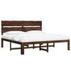 vidaXL Double Bed Frame with Headboard ROSTOCK Dark Brown 180 x 200 cm