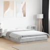 vidaXL Bed Frame with LED Lights without Mattress Concrete Grey 140x190cm