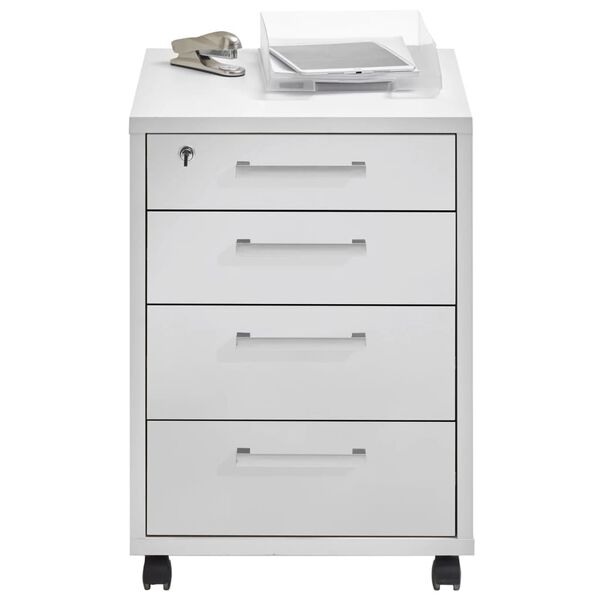 FMD Mobile Drawer Cabinet 48x49.5x65.5 cm White