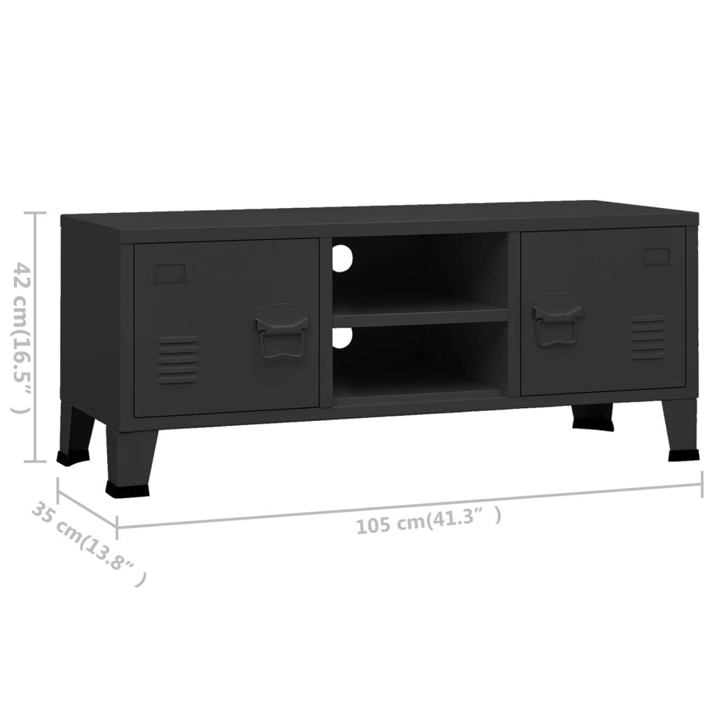 Industrial top black cabinet