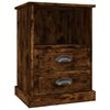 vidaXL Bedside Cabinets 2 pcs Smoked Oak 43x36x60 cm