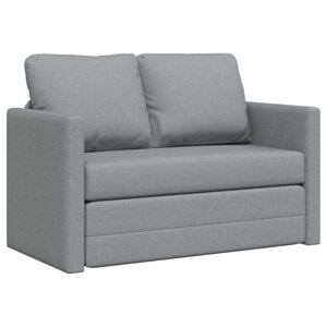 vidaXL Folding Sofa Bed Light Grey 112 x 60 x 55 cm Fabric