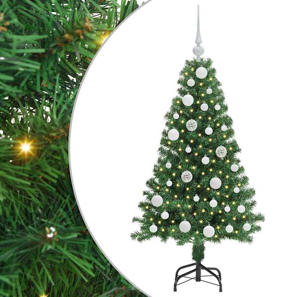vidaXL Artificial Christmas Tree with 150 LEDs with Stand Green 120 cm