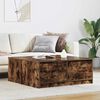 vidaXL Coffee Table with Drawers Smoked Oak 100x100x40 cm