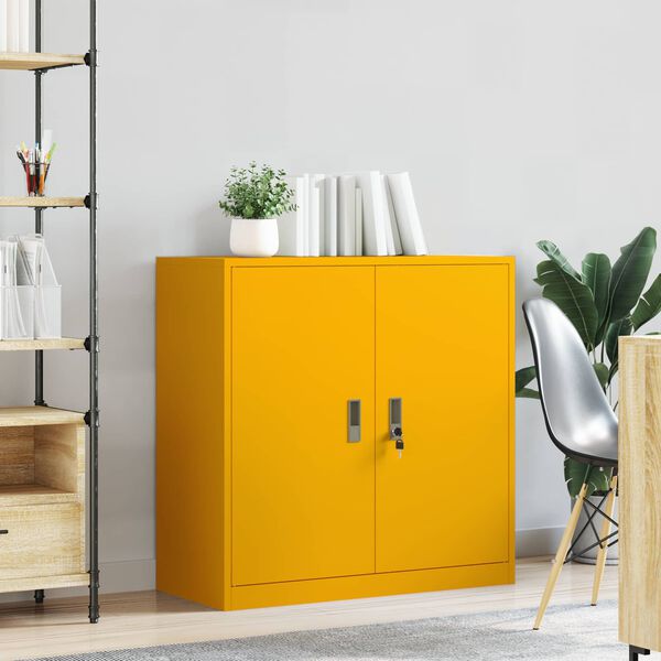 vidaXL Storage Cabinet with Storage Mustard Yellow 90 x 40 x 90 cm