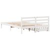 vidaXL Bed Frame without Mattress White 135x190 cm Double Solid Wood Pine
