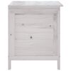 vidaXL Garden Storage Box White 50x49x56.5 cm Solid Wood Fir
