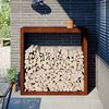 vidaXL Firewood Rack 100x40x100 cm Weathering Steel