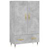 vidaXL Highboard Concrete Grey 69,5x31x115 cm Engineered Wood