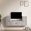 vidaXL 3 Piece TV Cabinet Set Grey Sonoma Engineered Wood