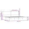vidaXL Metal Bed Frame without Mattress Sonoma Oak 193x203 cm