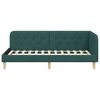 vidaXL Corner Bed Frame with Headboard Dark Green 90 x 190 cm Fabric