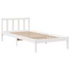 vidaXL Bed Frame without Mattress White 75x190 cm Small Single Solid Wood Pine