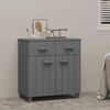 vidaXL Sideboard HAMAR Dark Grey 79x40x80 cm Solid Wood Pine