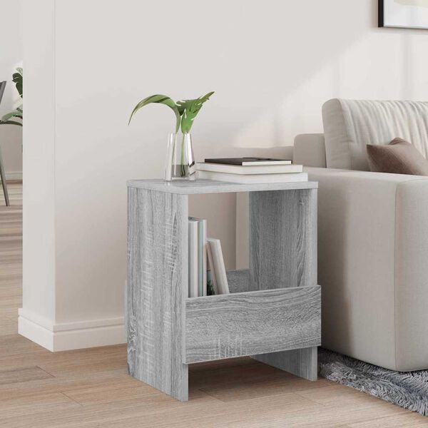 vidaXL Magazine Rack Grey Sonoma 35 x 30 x 45 cm