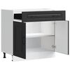vidaXL Kitchen Base Cabinet Kalmar Black Engineered Wood