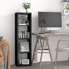 vidaXL Wall Cube Shelf Black 37x29.5x134.5 cm MDF