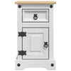 vidaXL Bedside Table Corona White 35 x 32.5 x 58 cm Solid Pine Wood