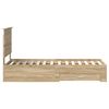 vidaXL Bed Frame Sonoma Oak and Silver 70 x 190 cm Engineered Wood