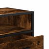 vidaXL TV Cabinet Smoked Oak 80x34.5x40 cm Engineered Wood and Metal