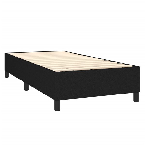 vidaXL Box Spring Bed Frame Black Single Fabric (UK/IE/FI/NO only)