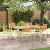 vidaXL GardenChair 6 pcs Brown 56x54.5x87cm SolidTeakwood