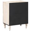 vidaXL Bed cabinet with Drawer White 50 x 33 x 60 cm Solid Mango Wood
