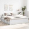 vidaXL Bed Frame without Mattress White 180x200 cm Super King Super King Size