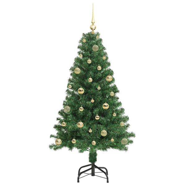 vidaXL Artificial Christmas Tree with 150 LEDs with Stand Green 150 cm