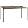 vidaXL Gazebo with Retractable Roof 400x300x233 cm Taupe