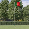 vidaXL Portugal Flag and Pole 6.08 m Aluminium
