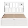 vidaXL Bed Frame without Mattress White 135x190 cm Double Solid Wood Pine