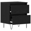 vidaXL Bedside Cabinet 2 pcs Black oak 40 x 35 x 50 cm Engineered wood