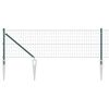 vidaXL Euro Fence with Spikes 25 x 0.8 m PVC-Coated Steel Green Mesh