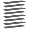 vidaXL Bookshelf Boards 8 pcs High Gloss Grey 100x30x1,5 cm Engineered Wood