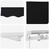 vidaXL Retractable Awning Manual Black 400 x 300 cm Fabric and Steel