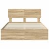 vidaXL Bed Frame with Drawer Sonoma Oak 150 x 200 cm Engineered Wood
