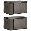vidaXL Storage Box with Transparent Side Window 2 pcs Non-woven fabric